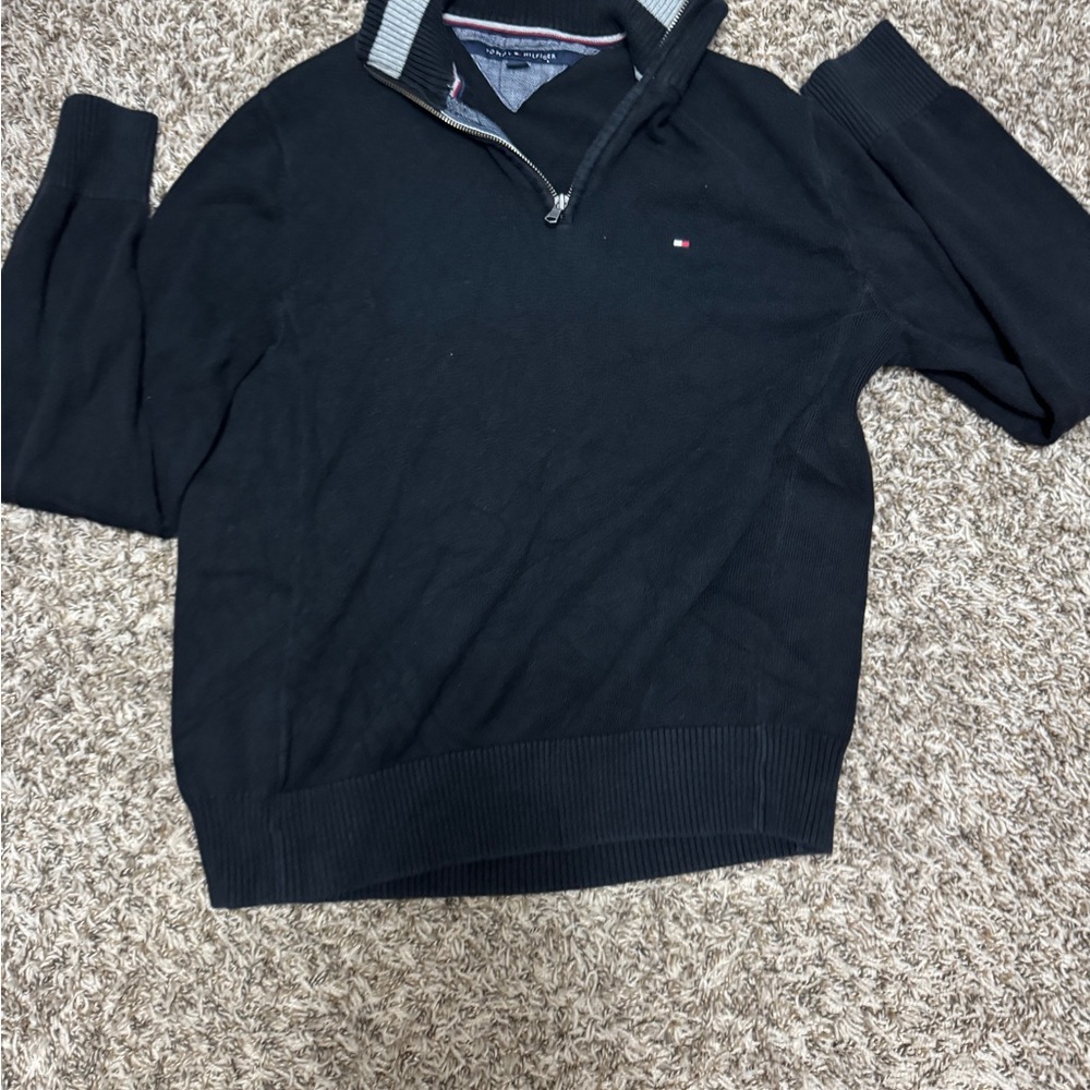 Black Half-Zip Sweater